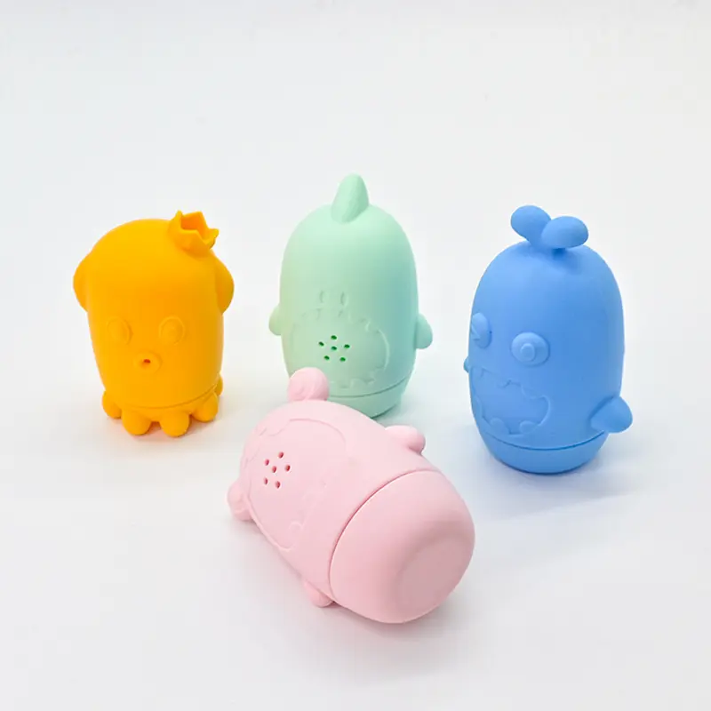 Bath Toys for Kids Ocean Series Bathtub Toys Silicone Bath Toys for Babies Silicone Sprinkler Bathtub Animal Toy