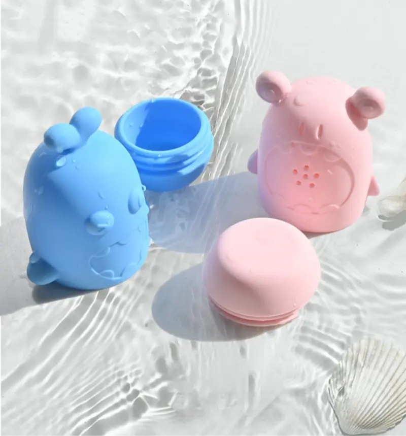 Bath Toys for Kids Ocean Series Bathtub Toys Silicone Bath Toys for Babies Silicone Sprinkler Bathtub Animal Toy