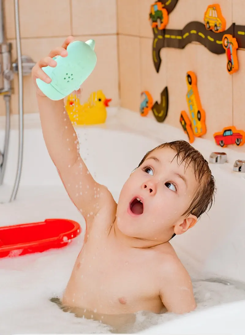 Bath Toys for Kids Ocean Series Bathtub Toys Silicone Bath Toys for Babies Silicone Sprinkler Bathtub Animal Toy