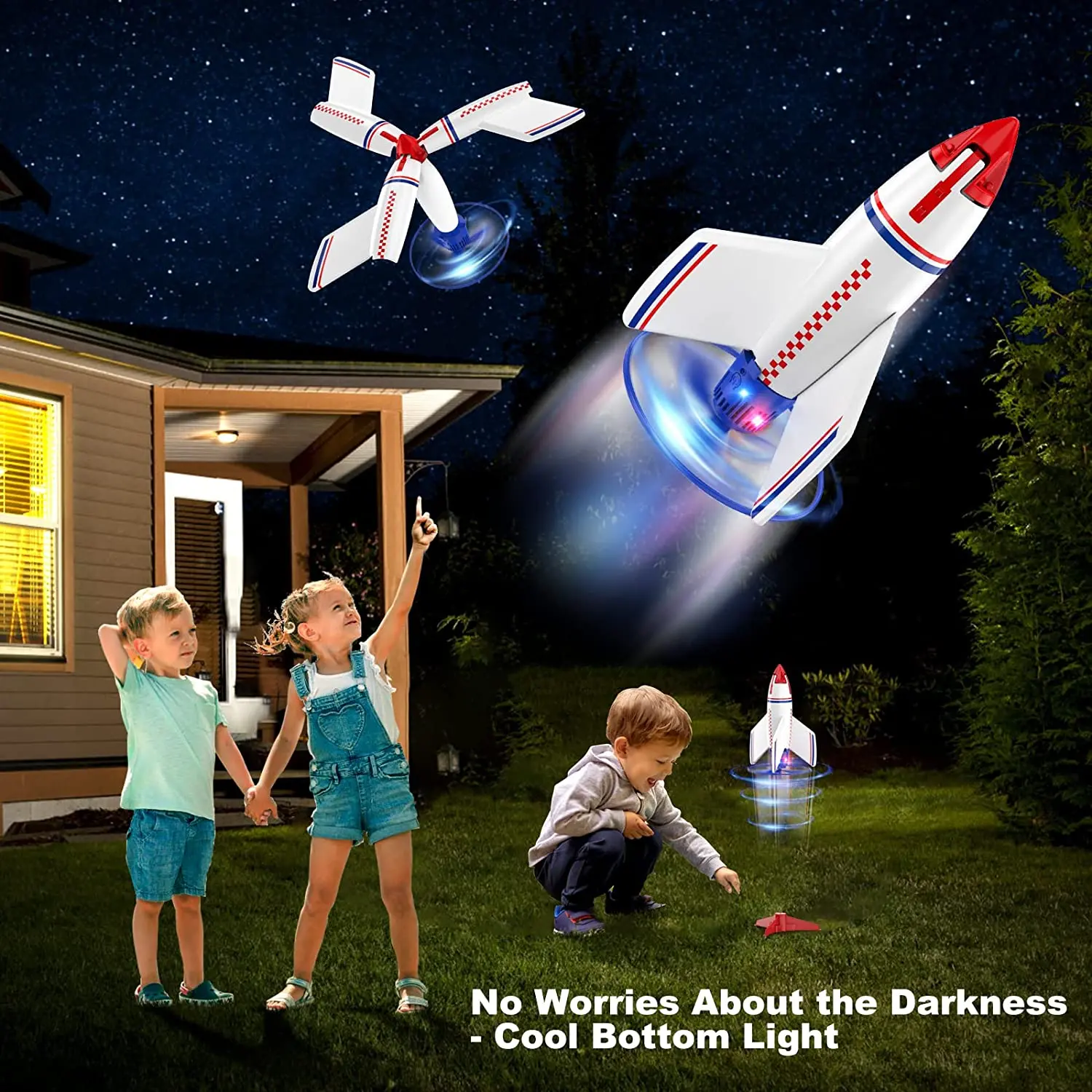 Kid Outdoor Toys Children Toys Model Rocket Kit Electric Rocket Launcher Toys New Space Exploration Skyrocket High Flying