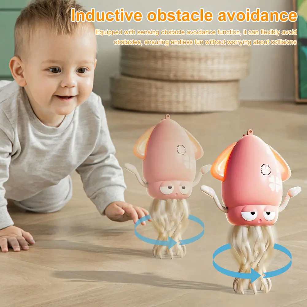 Dancing Octopus Ornament Electronic Pet Cartoon Interactive Development Moving Education Gift with Music & Lights Home Decor