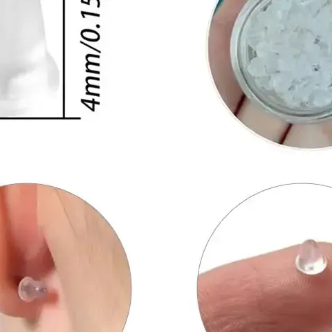 1 Box DIY Parts Ear Plugging Clear Soft Silicone Rubber Earring Backs Safety Bullet Stopper Rubber Earring Jewelry Accessories