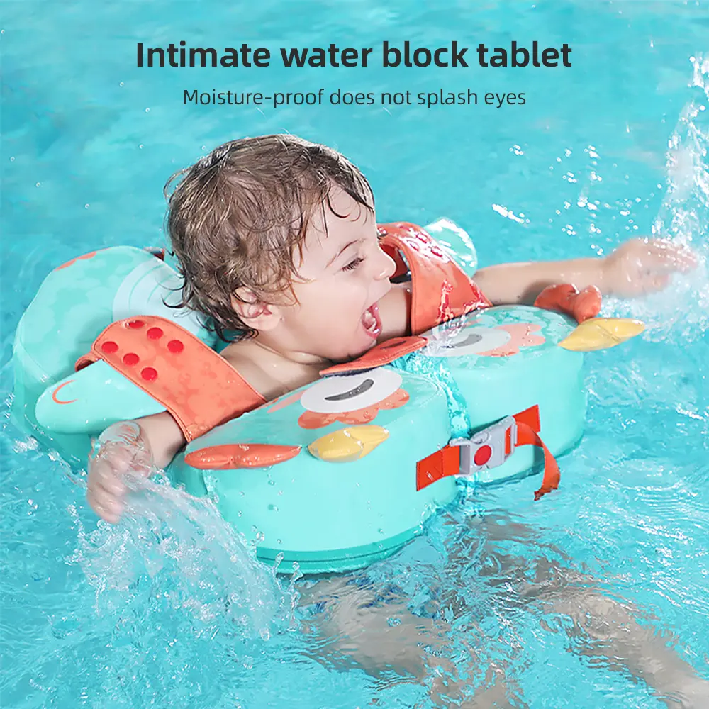 Mambobaby Swimming Ring Baby Non-inflatable Baby Swim Float for 3-72 Months Baby Boys Girls Waterproof Kids Swim Trainer
