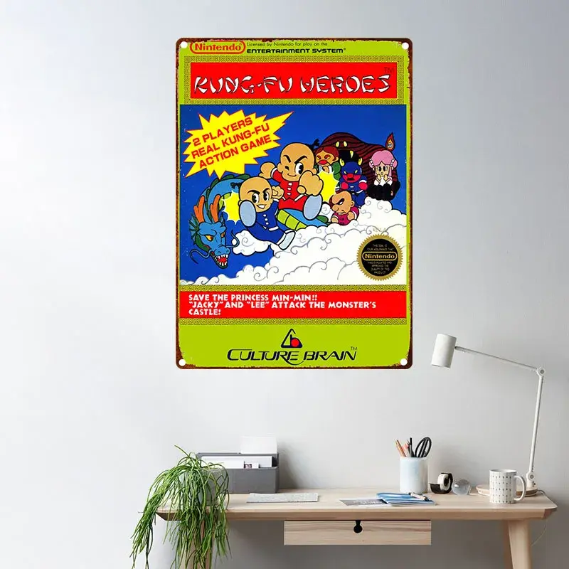 Vintage Games Poster Metal Plaque Tin Sign Retro Gamer Room Wall Decor Plates Shabby Chic Home Children Room Art Decoration Sign