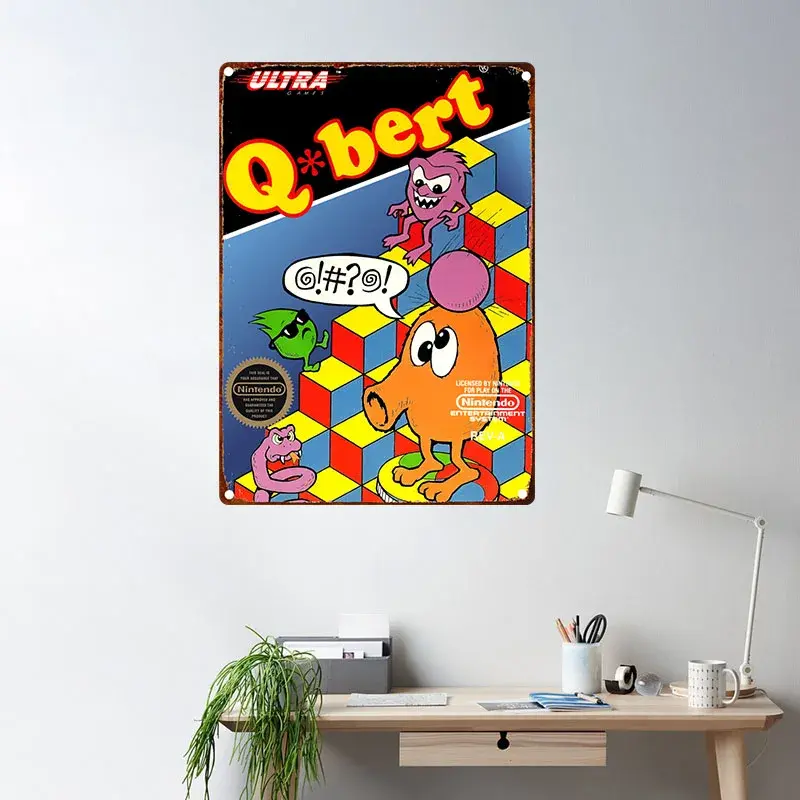 Vintage Games Poster Metal Plaque Tin Sign Retro Gamer Room Wall Decor Plates Shabby Chic Home Children Room Art Decoration Sign