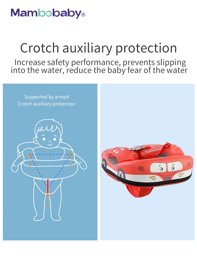 Mambobaby Baby Pool Float With Crotch Safe Strap For Infant Non-Inflatable Natation Buoy Children'S Beach Toys 6-36 Months