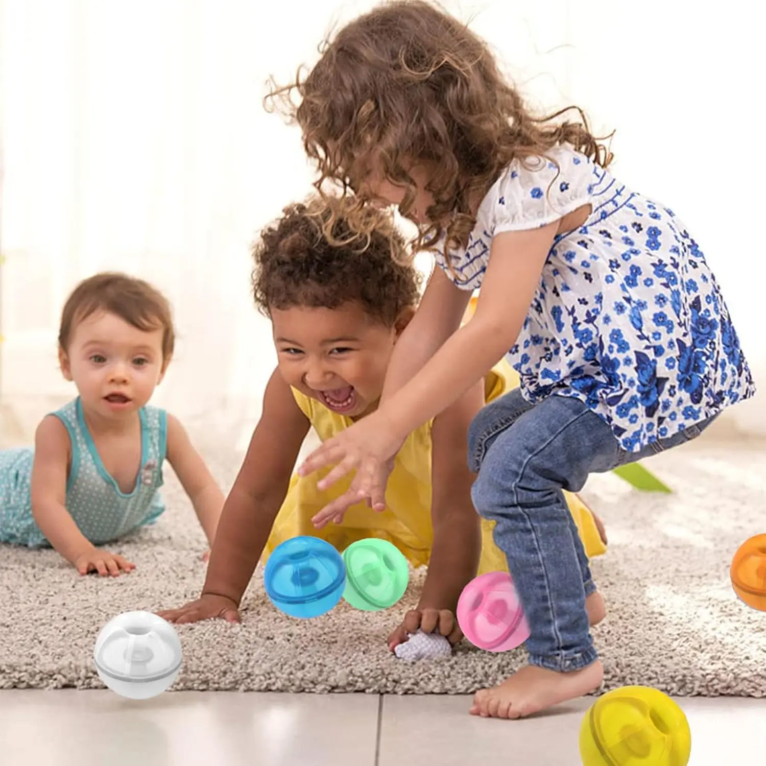 Refillable Water Balloon Double Opening Swim Pool Silicone Reusable Water ball Self Sealing Water Splash Balls for Kids