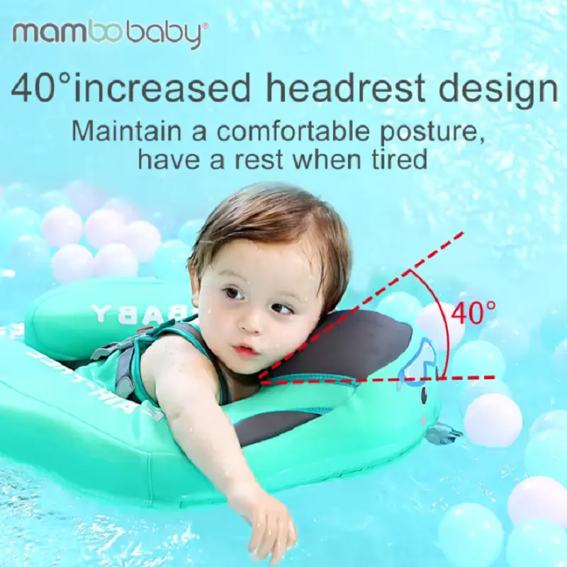 Mambobaby Summer Baby Waist Floating Lying Swimming Ring Pool Toy Swimming Trainer Solid Non-Inflatable Newborn Baby