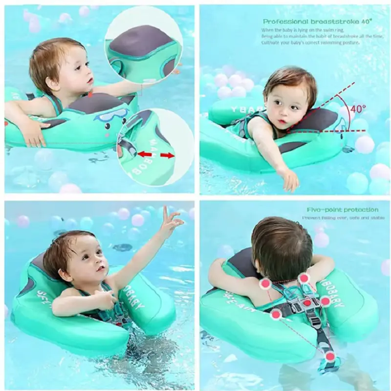 Mambobaby Summer Baby Waist Floating Lying Swimming Ring Pool Toy Swimming Trainer Solid Non-Inflatable Newborn Baby
