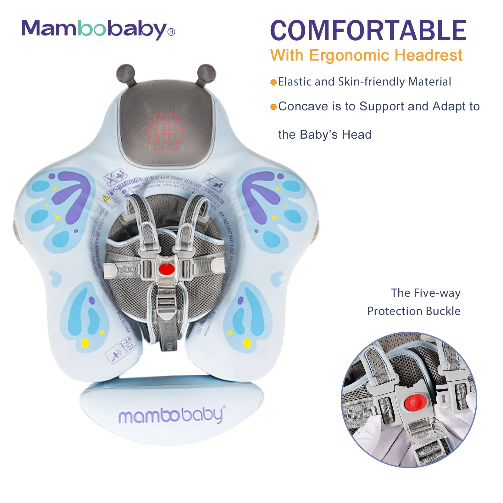 Mambobaby float VIP 4 Dropshipping Non-Inflatable Baby Float with Canopy  Waist Swimming Chest Floater Spa Buoy Trainer Supplier