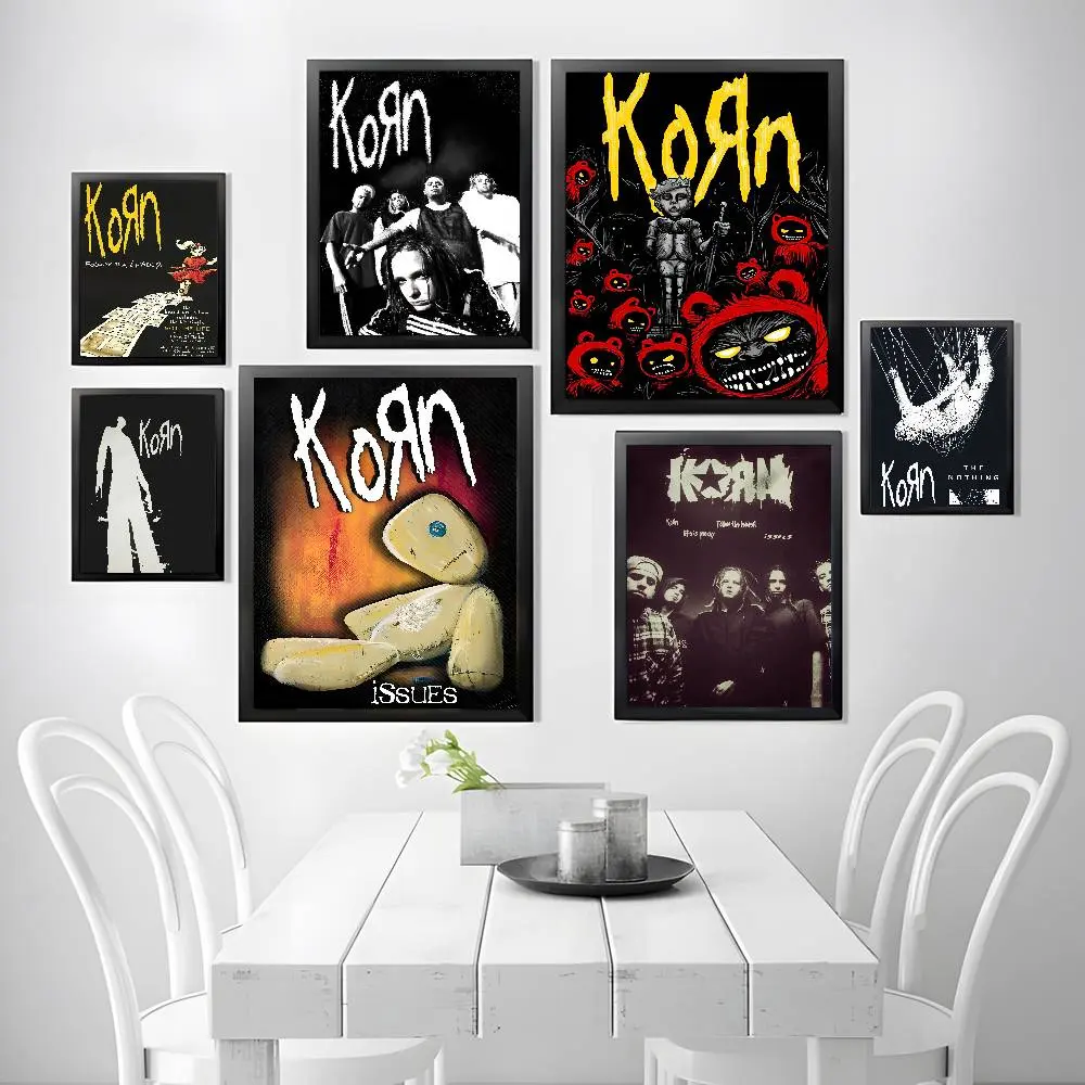 American Nu Metal Band K-kornS Poster High Quality Wall Art For Bedroom Living Room Hallway Bar Home Decoration Gift
