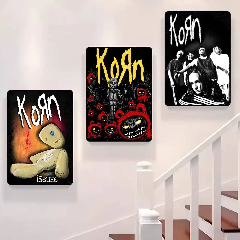 American Nu Metal Band K-kornS Poster High Quality Wall Art For Bedroom Living Room Hallway Bar Home Decoration Gift