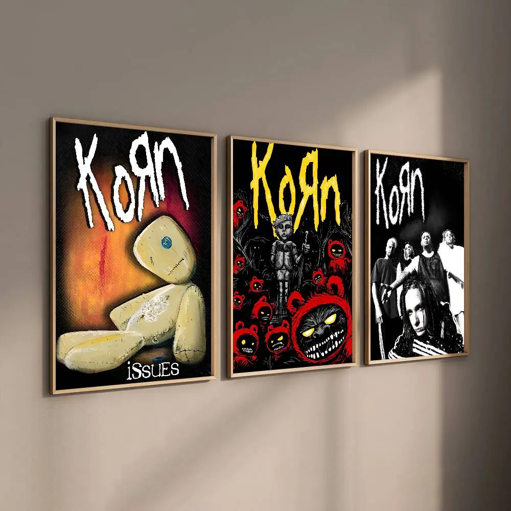 American Nu Metal Band K-kornS Poster High Quality Wall Art For Bedroom Living Room Hallway Bar Home Decoration Gift
