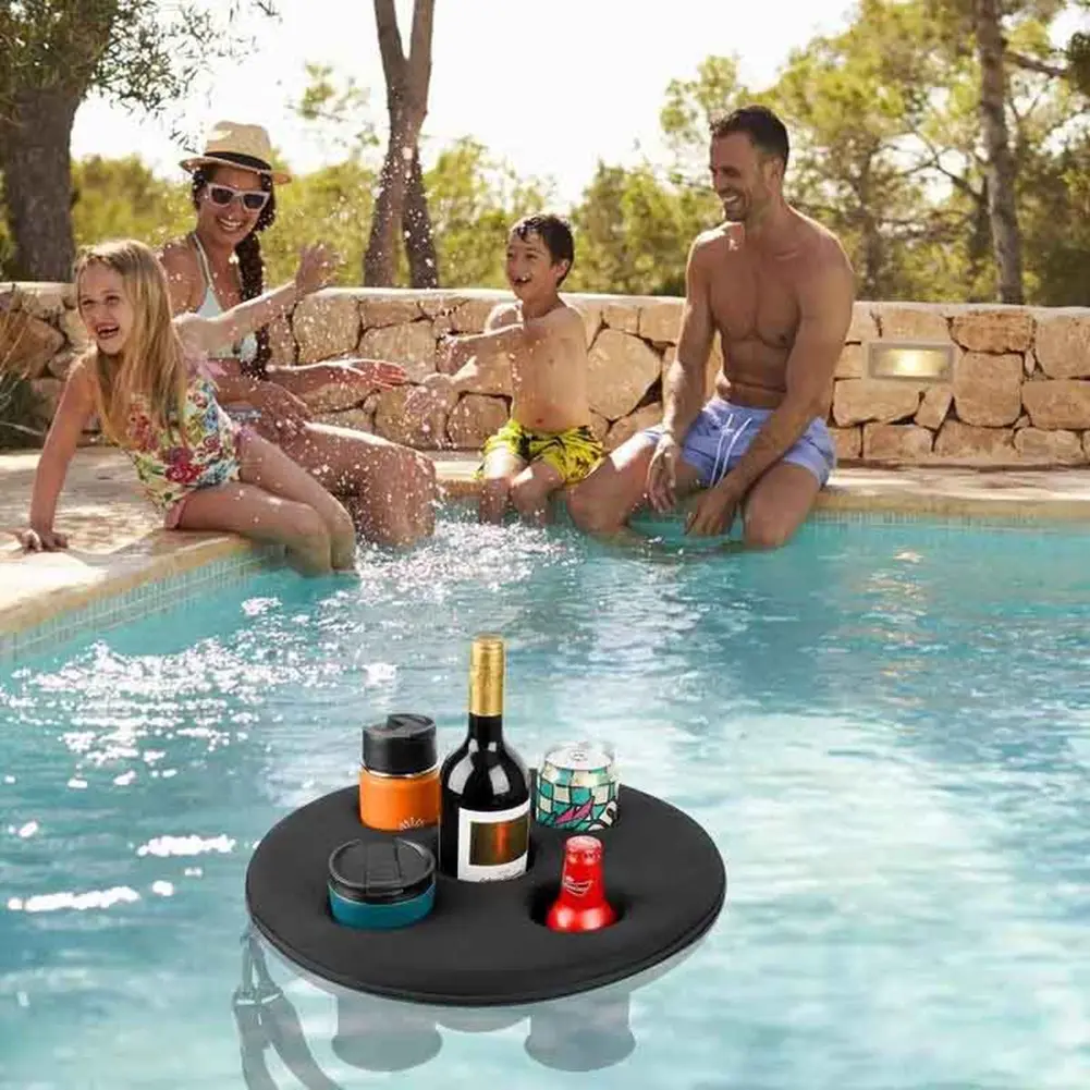 TURE Floating Pool Cup Holder Pool Drink Float With 5 Holes Floating Tray For Pool Parties Beach Spa Hot Tub Floating Tool