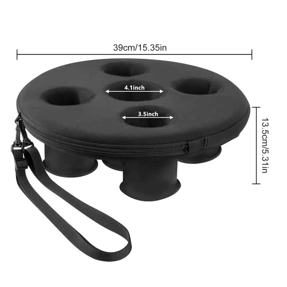 TURE Floating Pool Cup Holder Pool Drink Float With 5 Holes Floating Tray For Pool Parties Beach Spa Hot Tub Floating Tool