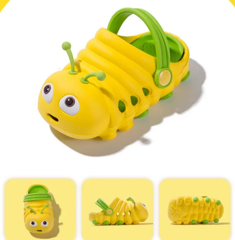 Caterpillar Soft Bottom Baby Sandal Slippers Breathable Summer Children Hole Shoes Kid Baby Outdoor Beach Sandal Non-slip