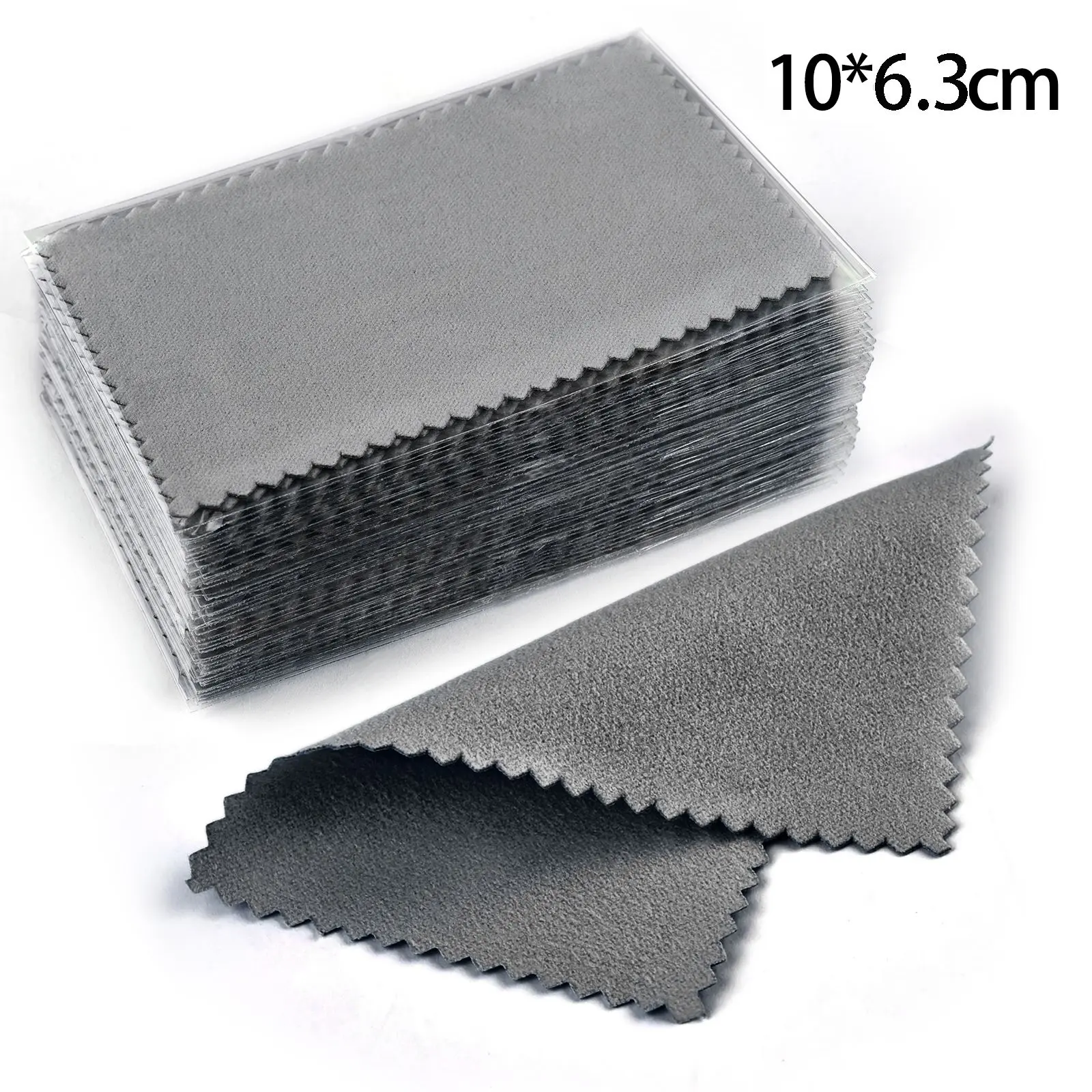 50pcs 10x6.3cm/8x6cm Silver Polish Cleaner Wipe Cloth For Silver Metal Jewelry Tool Supplies Cleaning Polishing Cloth