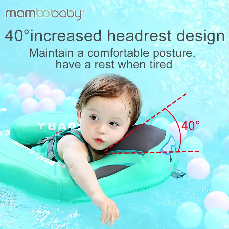 Mambobaby Baby Waist Float Summer Outdoor Floating Ring Float Can Lie Down Solid Non Inflatable Neonatal Toy With Foot Mats