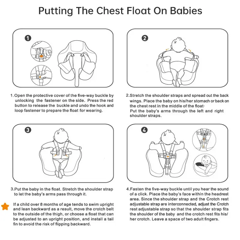 Mambobaby Baby Waist Float Summer Outdoor Floating Ring Float Can Lie Down Solid Non Inflatable Neonatal Toy With Foot Mats