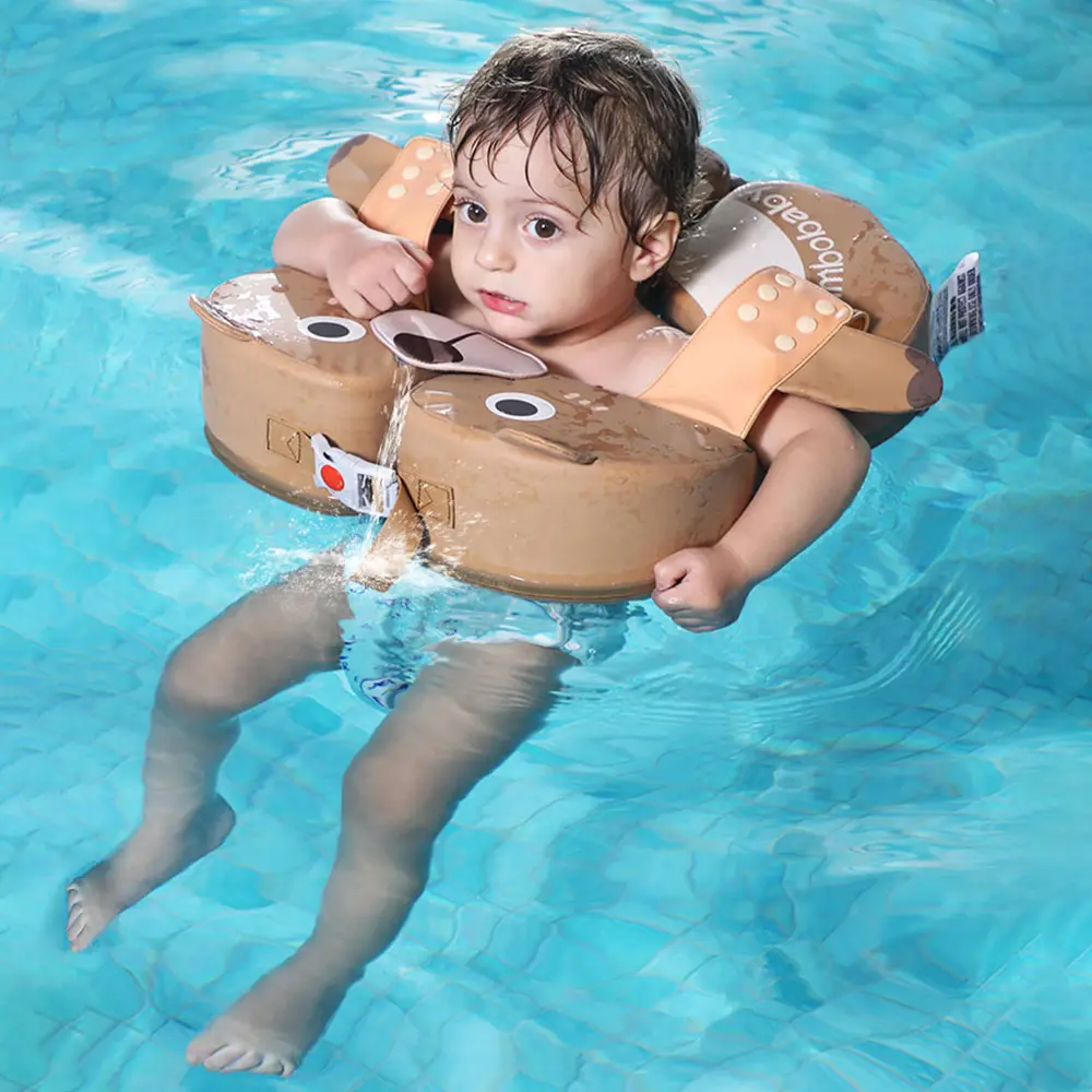 Mambobaby Baby Swimming Float Ring Non-inflatable Waterproof Kids Swim Trainer for 3-72 Months Boys Girls Infant Pool Float