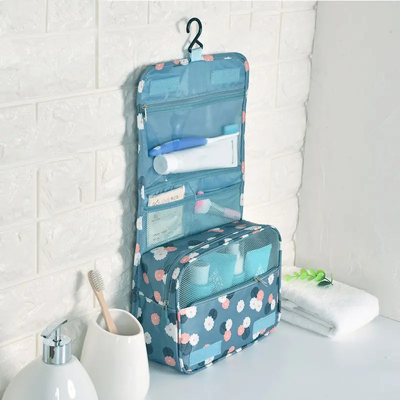 Multifunctional Travel Hook Wash Bag Cosmetics Storage Bag Waterproof Toiletries Beauty Organizer Ladies Bathroom Storage Bag