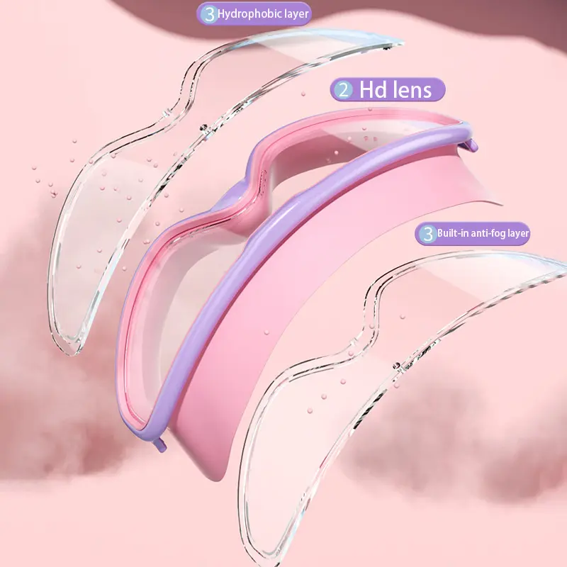 Large Frame Swimming Goggles HD Waterproof And Anti-fog Swimming Glasses Ear Plugs Nose Clip Set Swimming Equipment