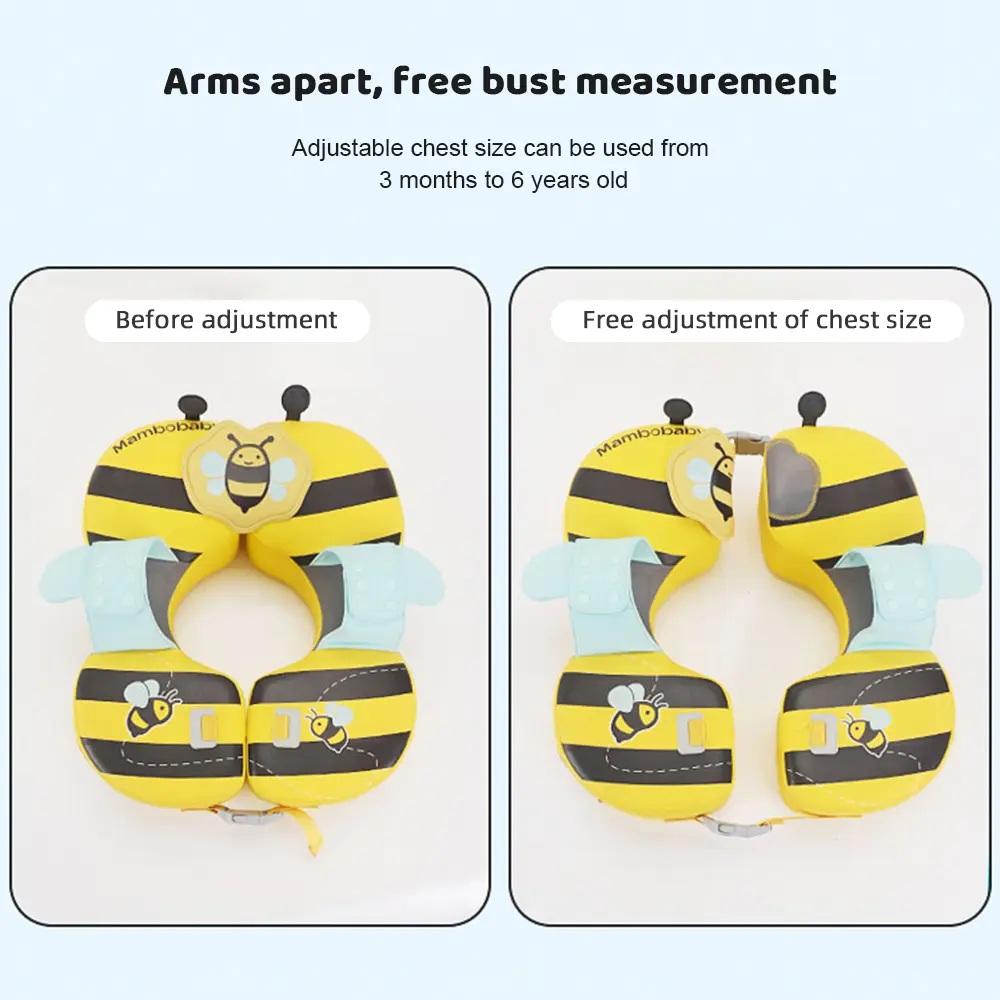 Mambobaby Baby Non-inflatable Swim Float  Waterproof Swimming Float Ring Kids Swim Trainer for 3-72 Months Infant Pool Float