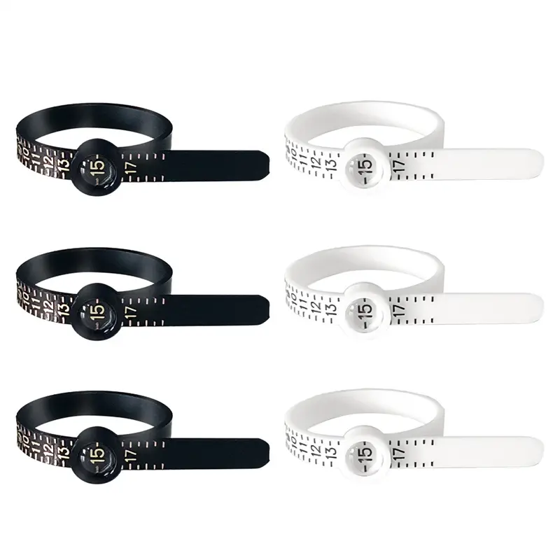 Professional Ring Size Measurement Tool Magnifying Glass Ring Measuring Tape Ring Sizers Fashion Jewelry Measuring Tools