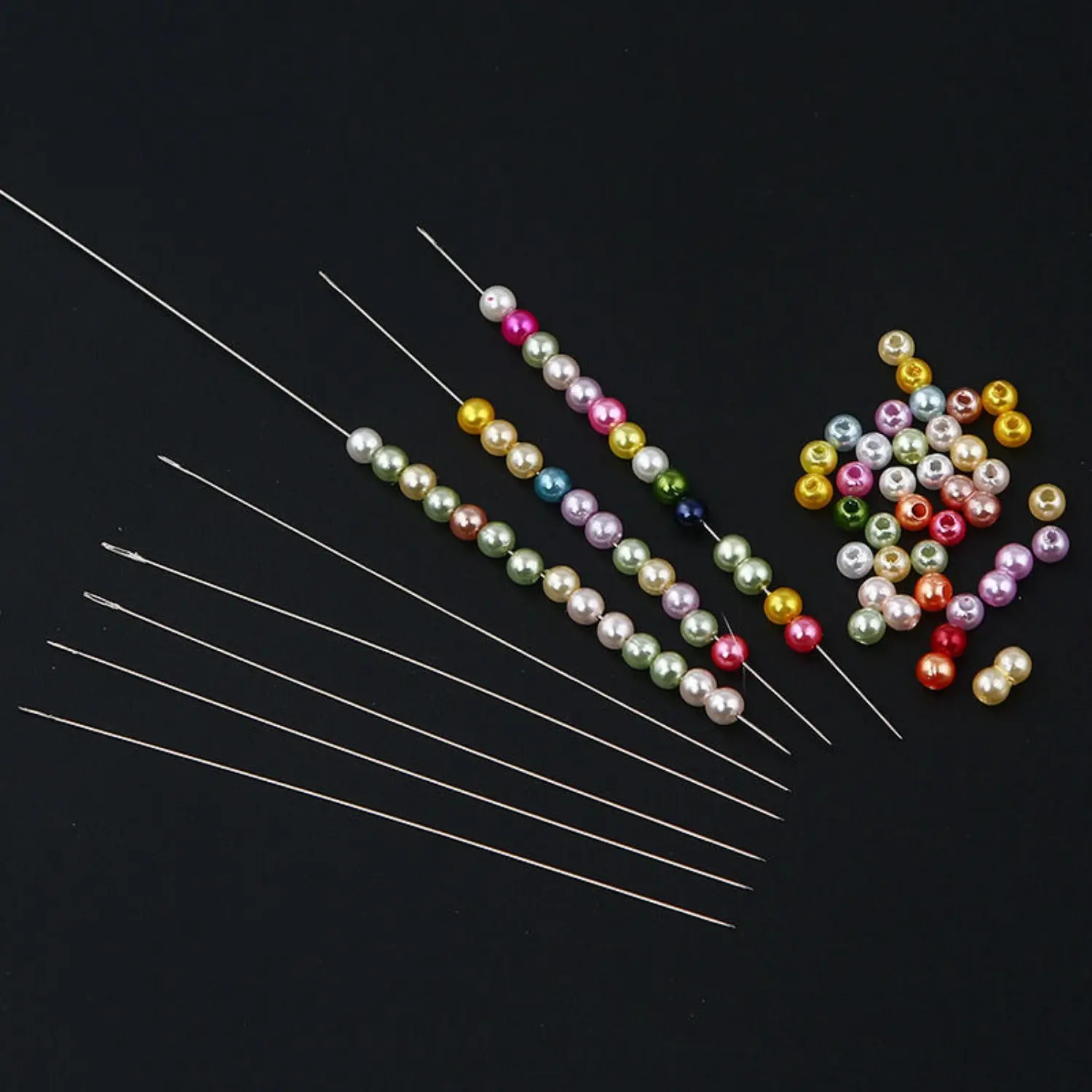 30pcs Metal Beading Needles for Beads Threading String Tambour/Jewelry Bracelet Necklace Making Pins Cord Tools Pins DIY