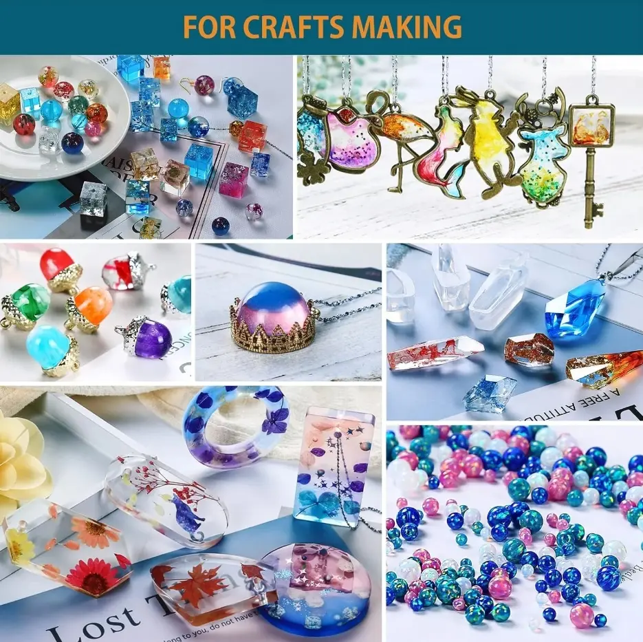 300g UV Resin Crystal Clear Hard UV Cure Epoxy Resin, Upgraded Formula UV Resin, Solar Activated Glue Kit Transparent Resin,