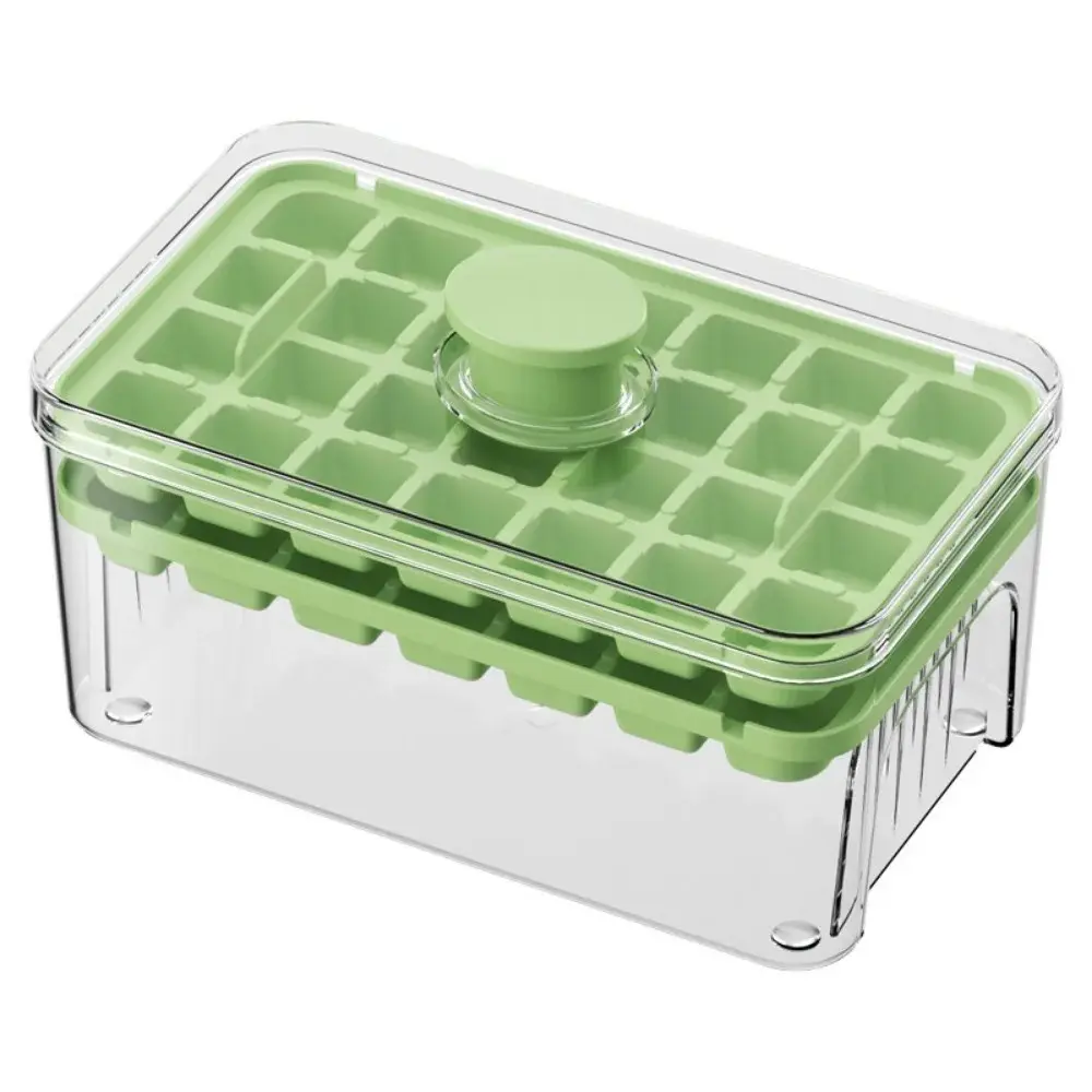 28/56 Grids Ice Cube Mold Press Ice Tray Bucket Multifunctional Ice Maker with One-touch To Release Portable Ice Box Ice Cube Tr