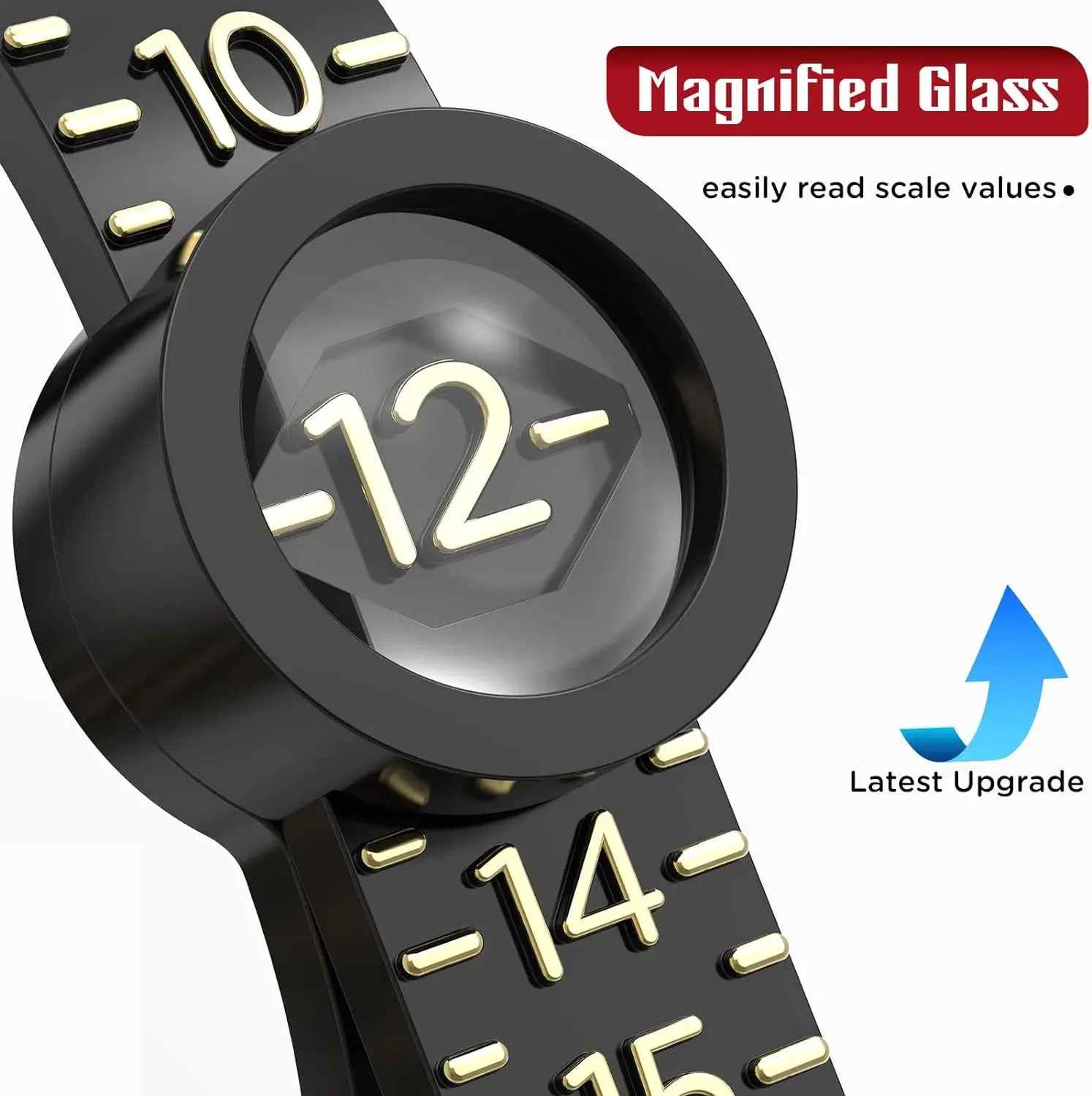 Ring With Magnifying Glass, Measuring With Ring, Soft Ruler, Plastic Size Circle, Size Filter, Durable