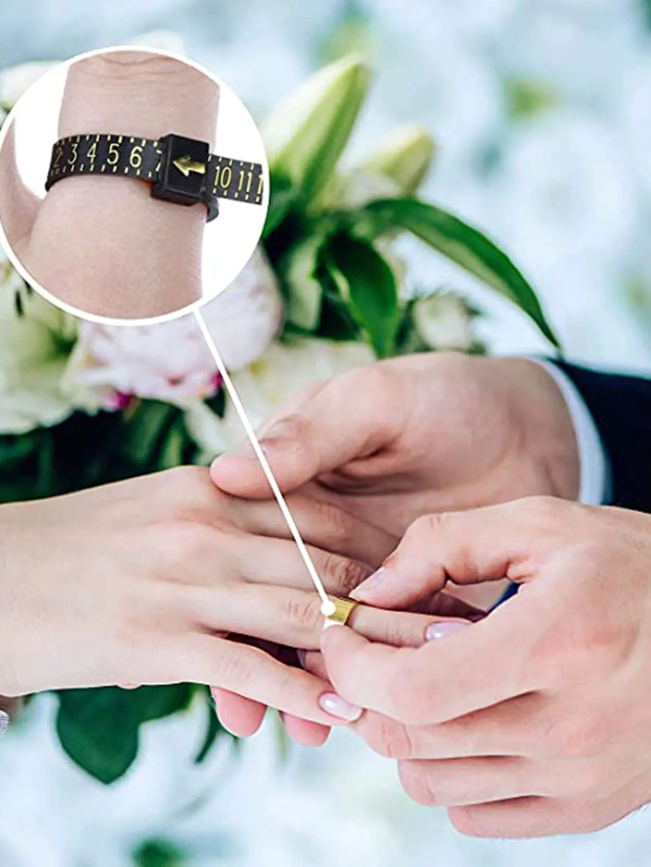 Black Plastic Ring Sizer Measure Sizes 1-17 Finger Gauge Genuine Tester Wedding Ring Band With Magnifier Jewellery Measure Tool