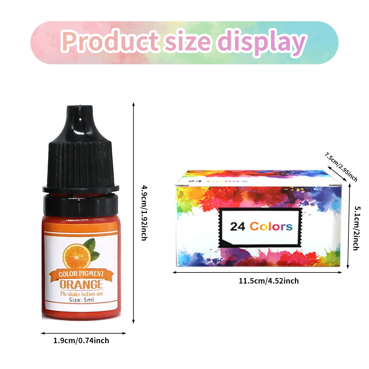 Epoxy Pigment 24 Colors 5ml Epoxy Resin Dye Liquid Epoxy Resin Colorant for Resin Art Paint Jewellery Crafts Coloring