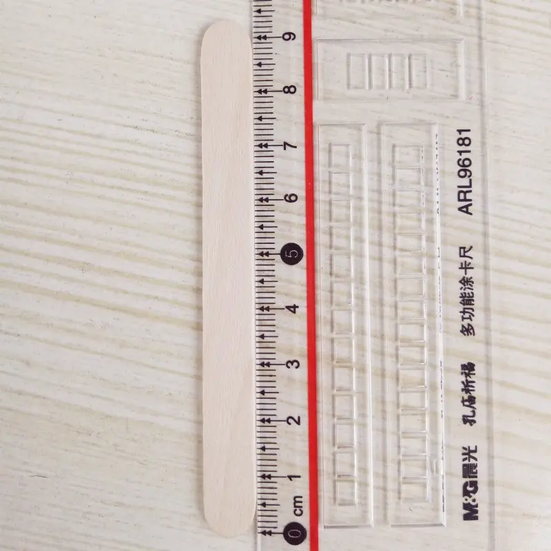 100pcs Natural Wooden Ice Cream Popsicle Sticks Wood Stick Ice Cream Spoon Hand Art Ice Cream Ice Cube Lollipop Cake Tools 93mm