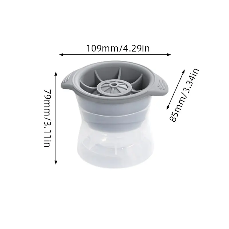2pcs Bar Whiskey Round Ice Cube Maker Silicone Large Ball Shape Spherical Ice Cube Mould Machine Quick Freezer Kitchen Gadgets