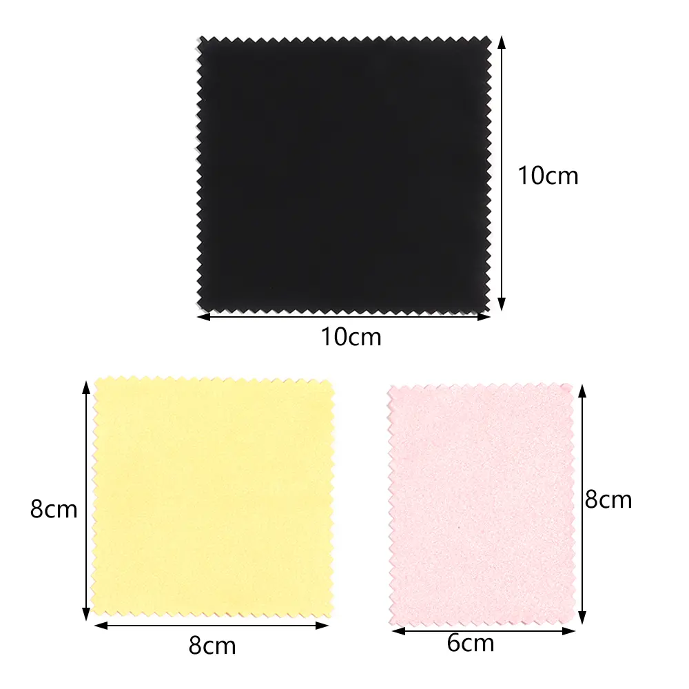 20-50pcs/lot 6cm 8cm 10cm Jewelry Polishing Cloth Soft Clean Wipe Wiping Cloth For Gold Silver Jewelry Clean Tools Supplies