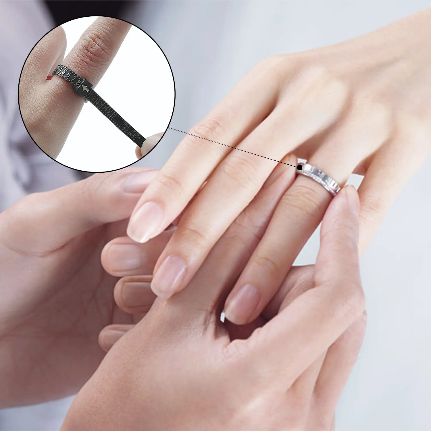 US/UK/EU/HK/JP Ring Sizer Finger Gauge Measure Ruler Scale Plastic Ring Sizer Jewelry Measuring Tool