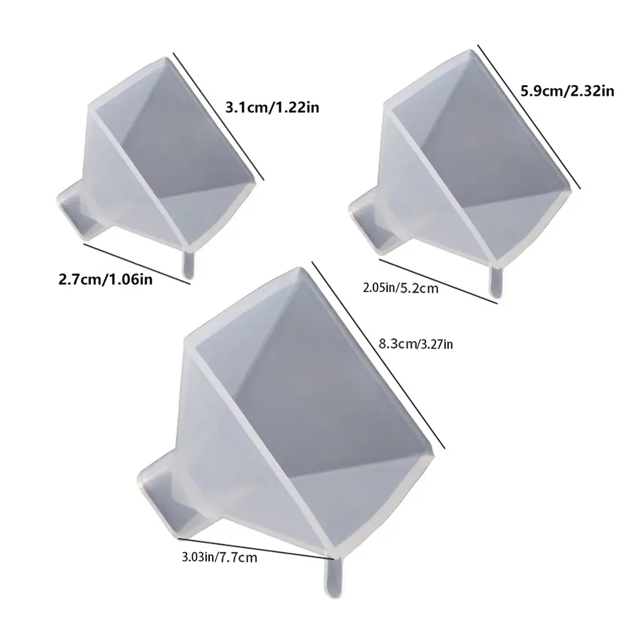 1Pcs Pyramid Silicone Molds Crystal Chakra Resin Pyramid Stone Casting Molds DIY Jewelry Craft Making Epoxy Resin Mold