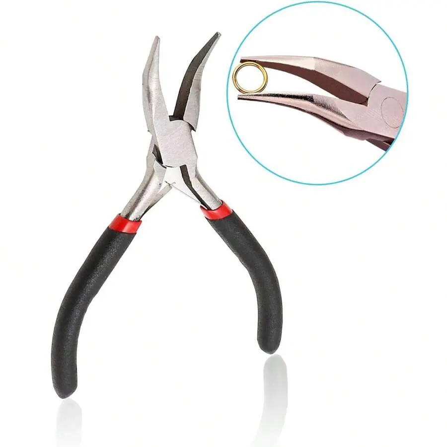 4 Pack Jewelry Pliers Jewelry Making Pliers Tools Kit with Needle Nose Pliers/Chain Nose Pliers, Round Nose Pliers