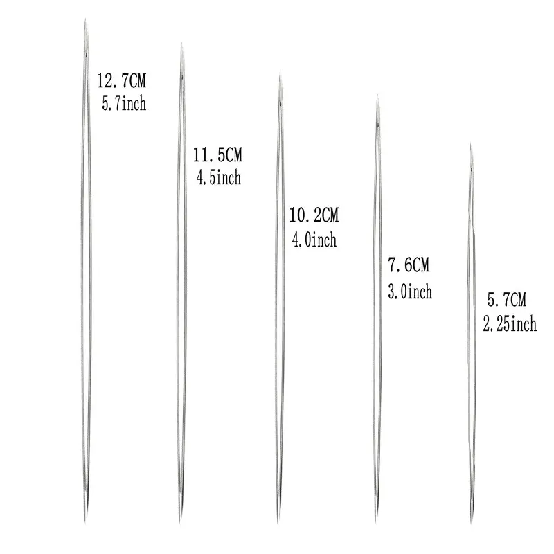 10pcs stainless steel Big Eye Curved Beading Needles Easy Jewelry Making Tools for beads and pearls Thread String Cord 5 sizes