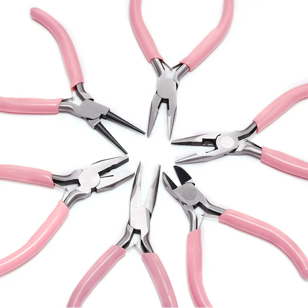 Pink End Cutting Wire Pliers Equipment Multifunctional Hand Tools Jewelry Pliers Fit Beadwork Repair Beading DIY Handmade Making