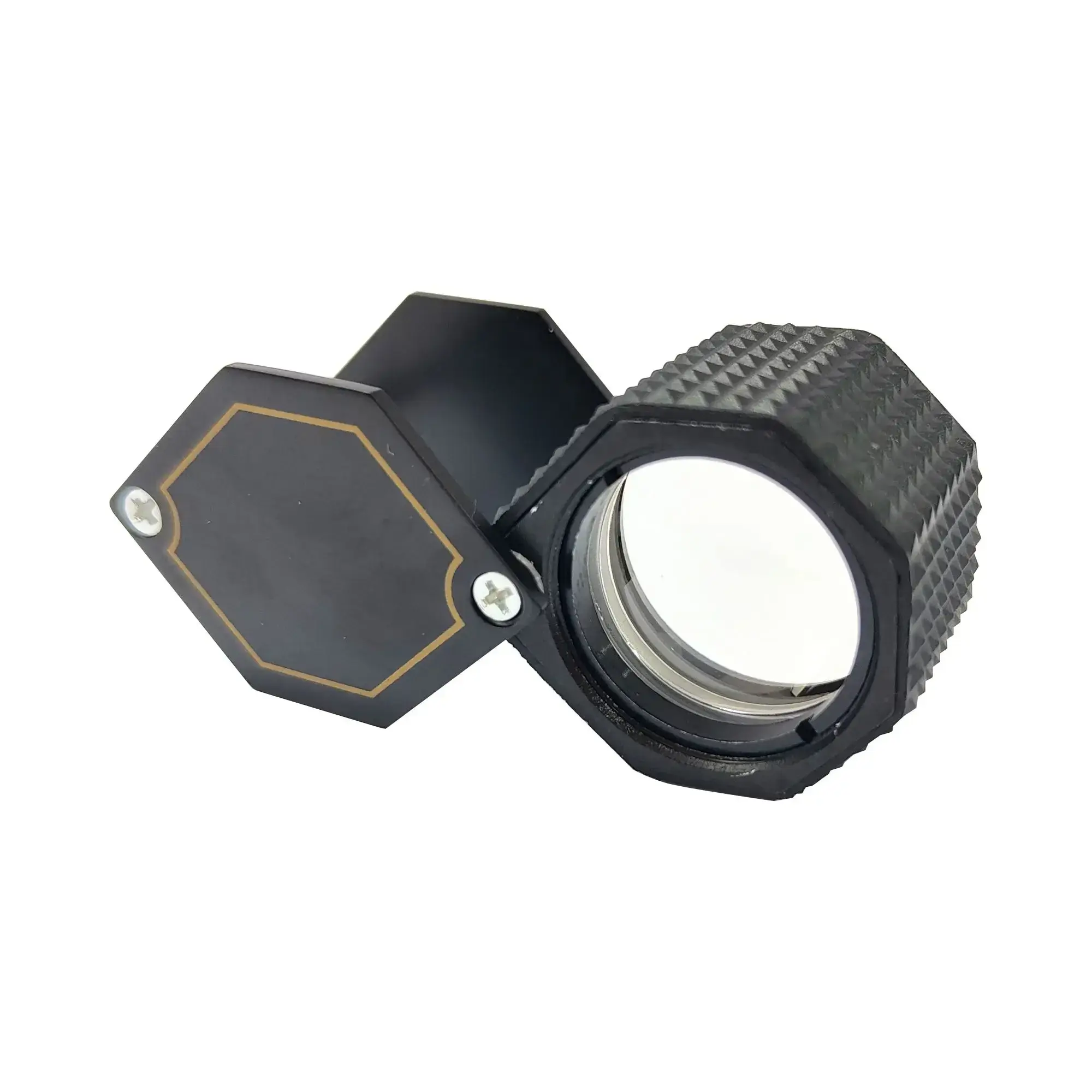 Hexagon 20.5mm Diameter 10x Loupe Triplet Gemstone Magnifier Diamond Grading Eye Magnifying Jewelry Identification Tools Lysuz