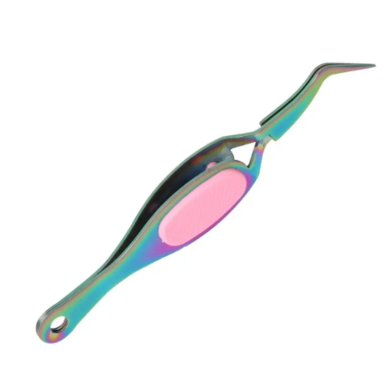 Professional Soft Grip Tweezers Pointed Tip Tweezers for DIY Crafts Crossing Lock Tweezers Jewelry Repair Tool
