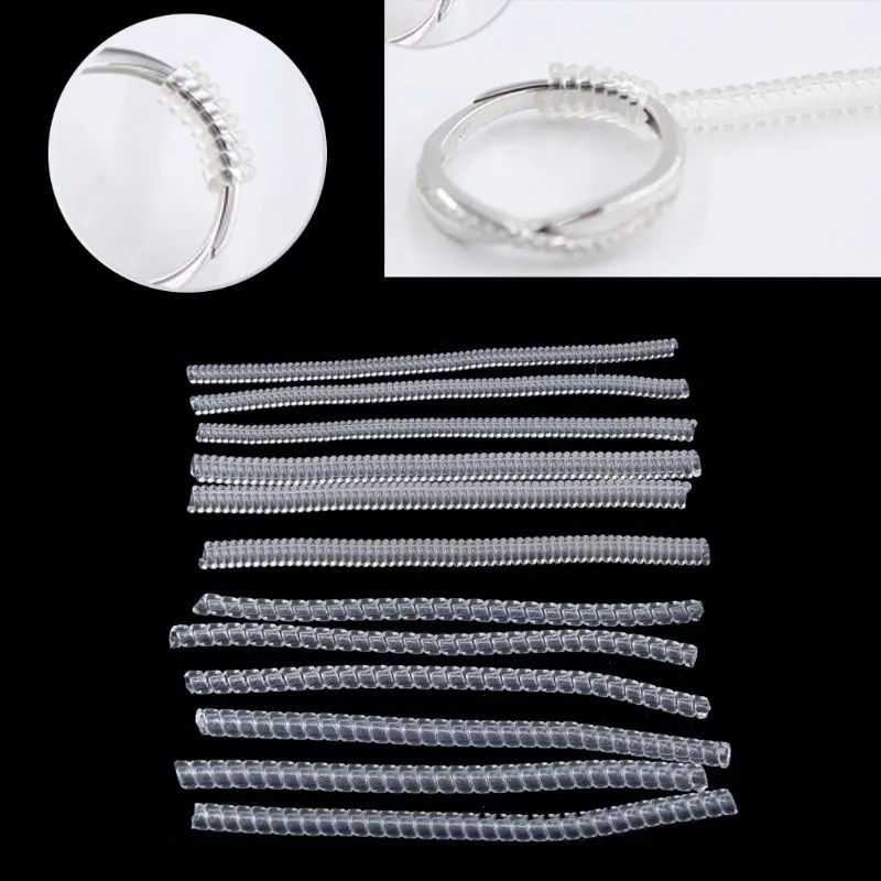 12 Pack 4 Sizes Spiral Tightener Ring Size Adjuster For Loose Ring Jewelry Guard