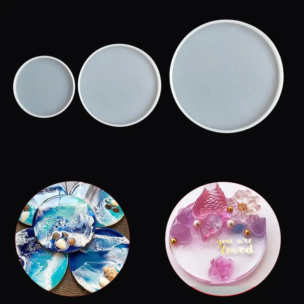 Transparent Fluid Arts Epoxy Resin Casting Molds Coaster Jewelry Making DIY Craft Handmade Silicone Mould Pendant Agate Cup Mad