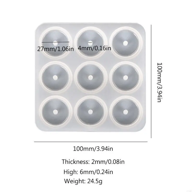 2025 New 3D Hollow Round Silicone Mold Epoxy Resin Mold DIY Imitation Jade Pendant Jewelry Tools Crafts Making Supplies Nonstick