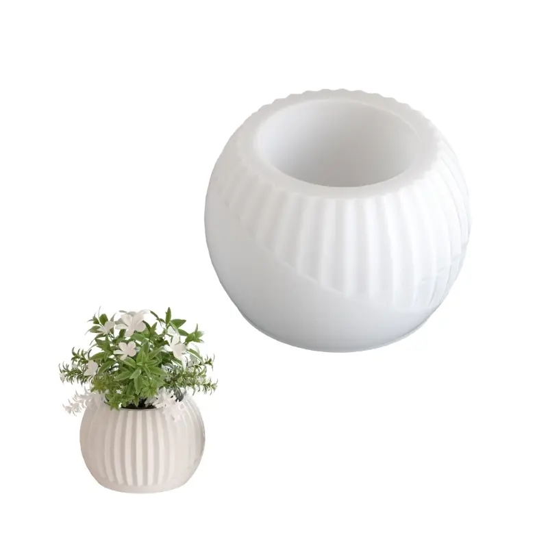 Elegant Designs Sturdy Silicone Mould for Vase Crafting Use with Resin Plaster or Concrete for Artistic Creation H8WF