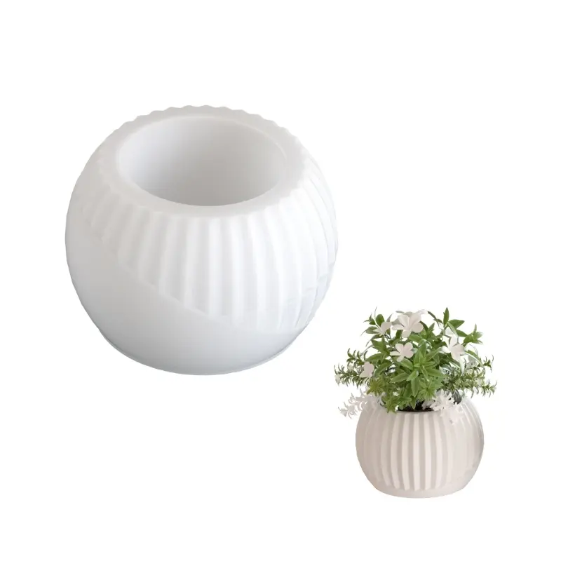 Elegant Designs Sturdy Silicone Mould for Vase Crafting Use with Resin Plaster or Concrete for Artistic Creation H8WF