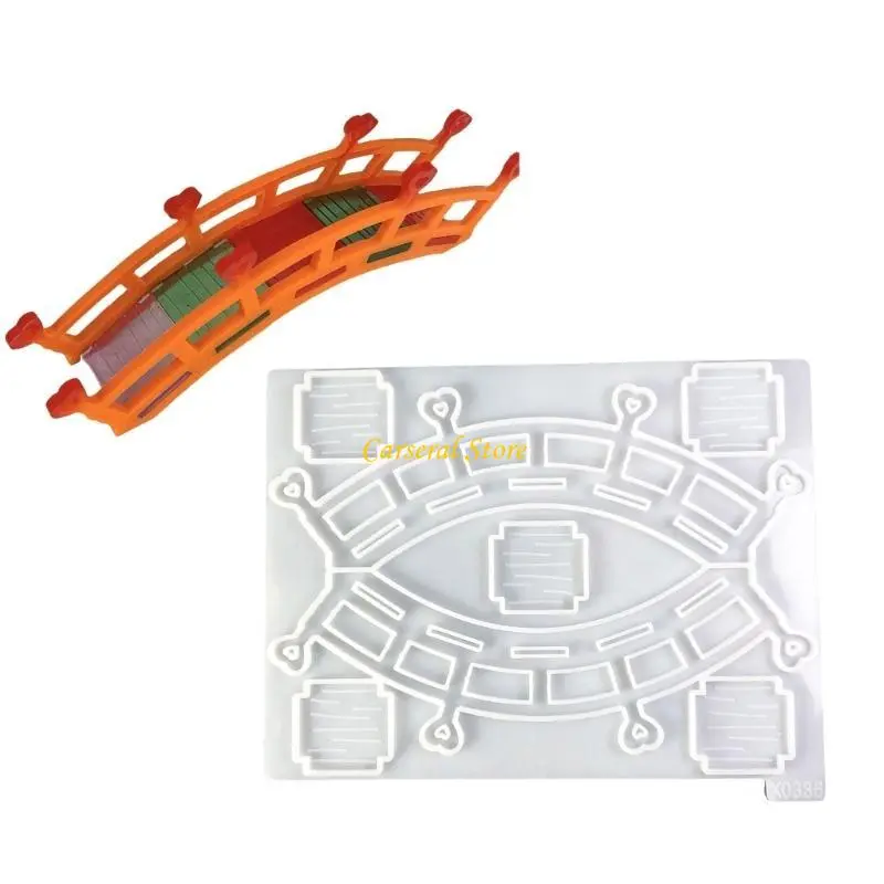 M4YF Ornament Mold Bridge Decorative Crafting Moulds Easy to Clean Silicone Texture